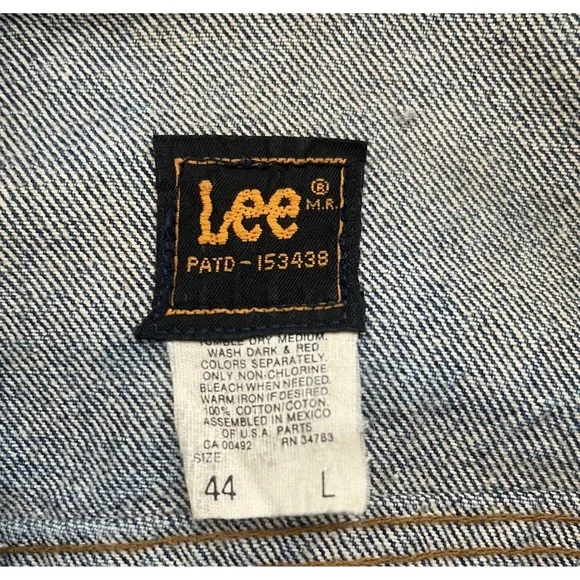 Vintage‎ Lee Denim Large Hard Rock Cafe Tokyo Jacket Embroidered Back 90's Vibes - Picture 4 of 10